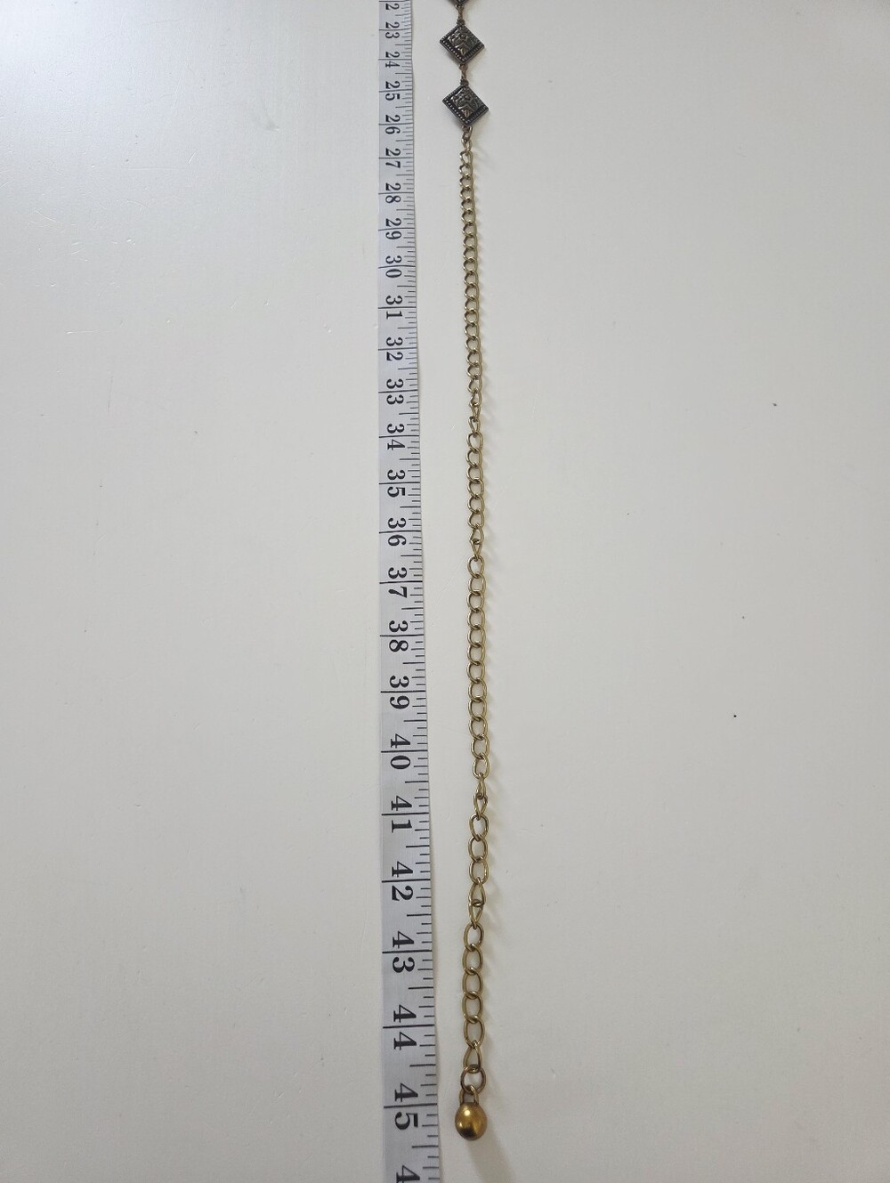 Gold Tone Diamond Shape Chain Belt - Picture 8 of 8
